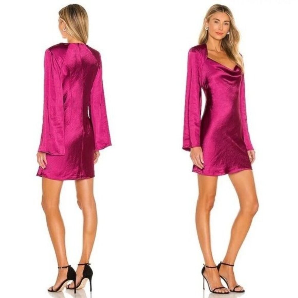 Elliatt Fuchsia Satin Mini Dress
